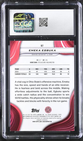 Emeka Egbuka 2024 University Best #97 CGC 10