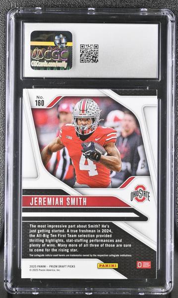 Jeremiah Smith 2025 Prizm Draft Picks #160 CGC 9-2