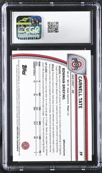Carnell Tate 2024 University Chrome #39 CGC 10-2