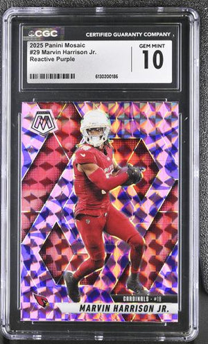 Marvin Harrison Jr. Reactive Purple 2025 Mosaic #29 CGC 10