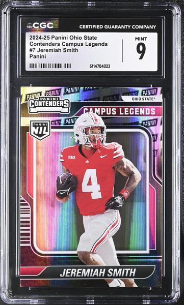 Jeremiah Smith Panini 2024-25 Ohio State Contenders Campus Legends #7 CGC 9-1
