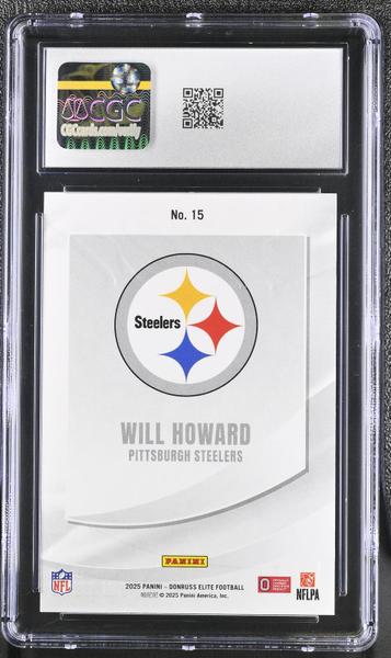 Will Howard 2025 Elite Rookie Elitist 694/799 #15 CGC 9