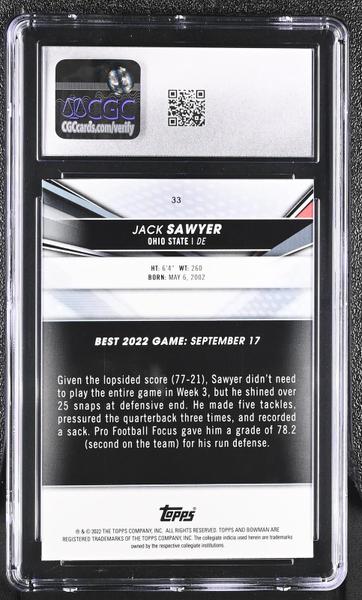 Jack Sawyer Speckle Refractor 2022 University #33 CGC 10