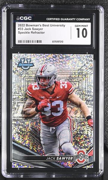 Jack Sawyer Speckle Refractor 2022 University #33 CGC 10