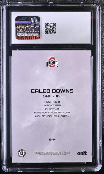 Caleb Downs Pink 2025 Ohio State Buckeyes Gravity - Galaxy #G-14 70/99 CGC 9