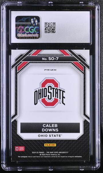 Caleb Downs Silver 2024-25 Ohio State Prizm Student Orientation #SO-7 CGC 10-2