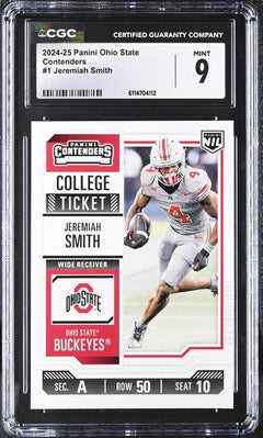 Jeremiah Smith 2024-25 Ohio State Contenders #1 CGC 9-1
