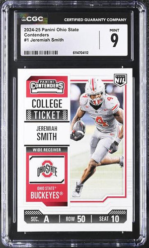 Jeremiah Smith 2024-25 Ohio State Contenders #1 CGC 9