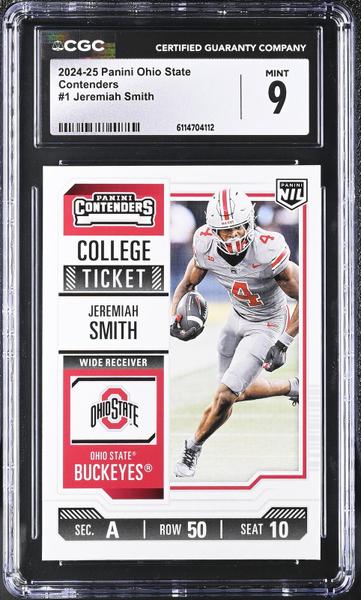 Jeremiah Smith 2024-25 Ohio State Contenders #1 CGC 9-1