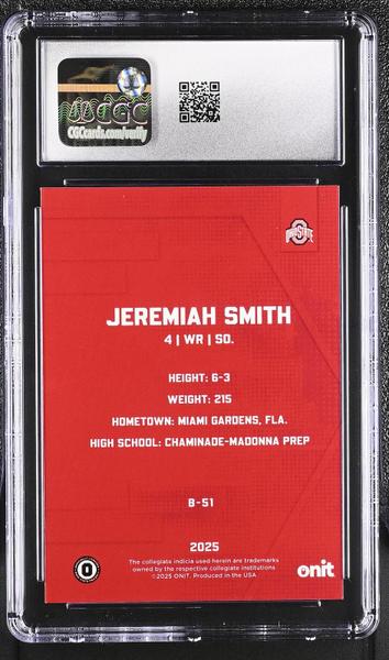 Jeremiah Smith 2025 Ohio State Buckeyes #B-51 CGC 9.5