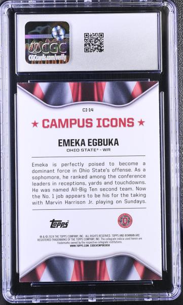 Emeka Egbuka 2024 University Chrome Campus Icons #CI-14 CGC 10