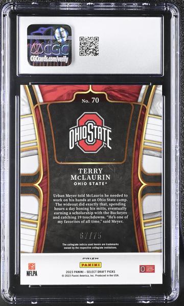 Terry McLaurin Purple 2023 Select Draft Picks 67/75 #70 CGC 10-2