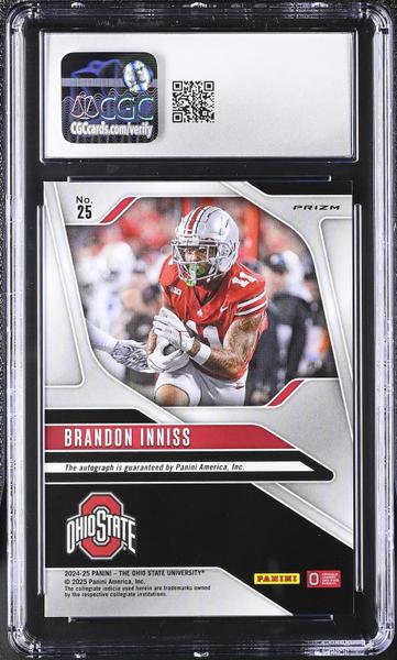 Brandon Inniss 2024-25 Ohio State Prizm Autographs #25 CGC 9.5-2