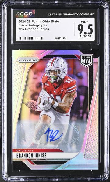 Brandon Inniss 2024-25 Ohio State Prizm Autographs #25 CGC 9.5-1