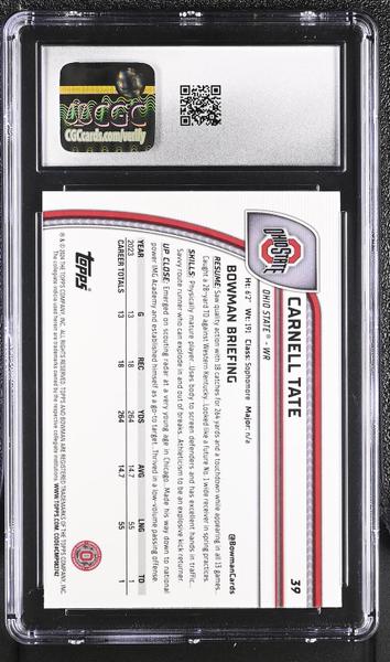 Carnell Tate 2024 University Sapphire #39 CGC 10