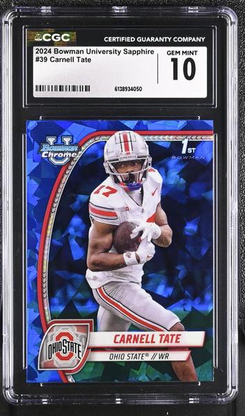 Carnell Tate 2024 University Sapphire #39 CGC 10