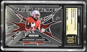 Quinshon Judkins 2025 Prizm Draft Picks Prizm Break #9 CGC PRISTINE 10