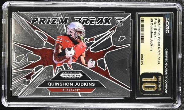 Quinshon Judkins 2025 Prizm Draft Picks Prizm Break #9 CGC PRISTINE 10-1