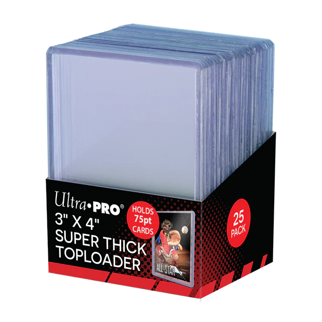 3"x 4" Clear Thick 75PT Toploaders (25ct)-1