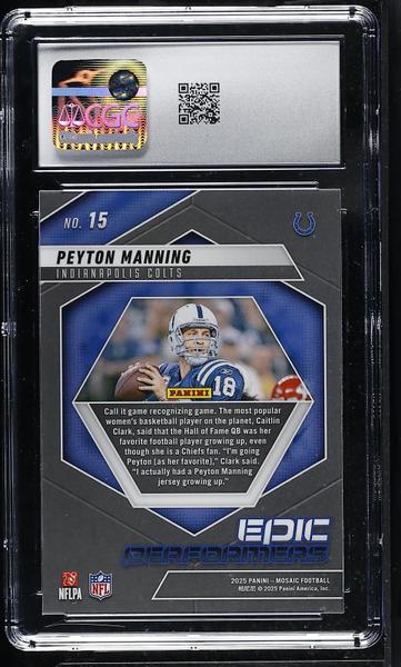 Peyton Manning 2025 Mosaic Epic Performers #15 CGC 10-2