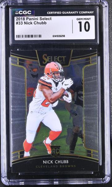 Nick Chubb 2018 Select #33 CGC 10-1