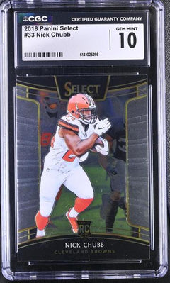 Nick Chubb 2018 Select #33 CGC 10-1