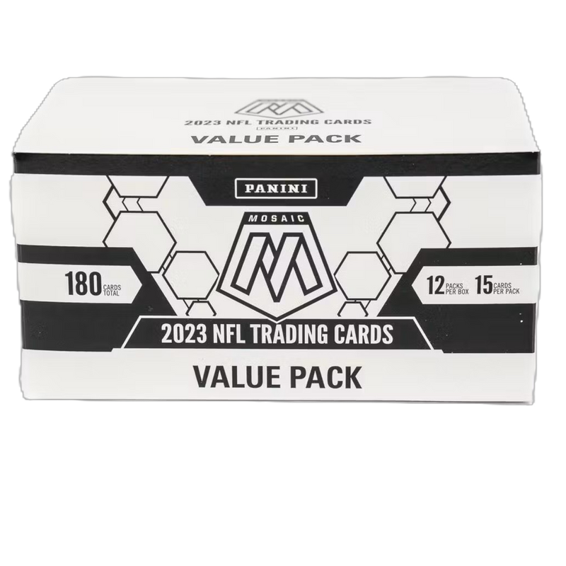 2023 Panini Mosaic Football Jumbo Value 12-Pack Box (No Plastic Wrap)-1