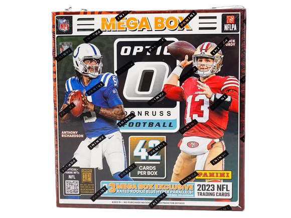 Product 2023 Panini Donruss Optic Football Mega Box (Blue Hyper) Link
