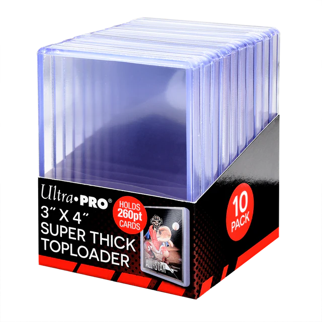 3"x 4" Clear Super Thick 260PT Toploaders (10ct)