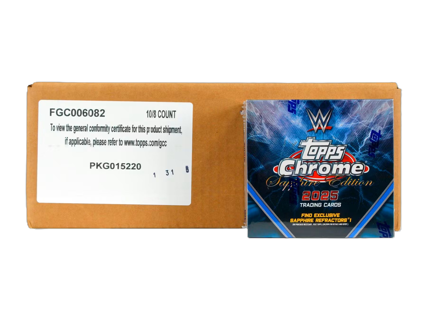 2025 Topps Chrome WWE Sapphire Edition Wrestling Hobby 10-Box Case-1