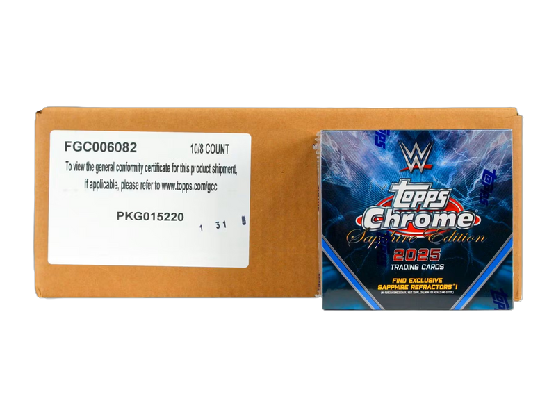2025 Topps Chrome WWE Sapphire Edition Wrestling Hobby 10-Box Case-1