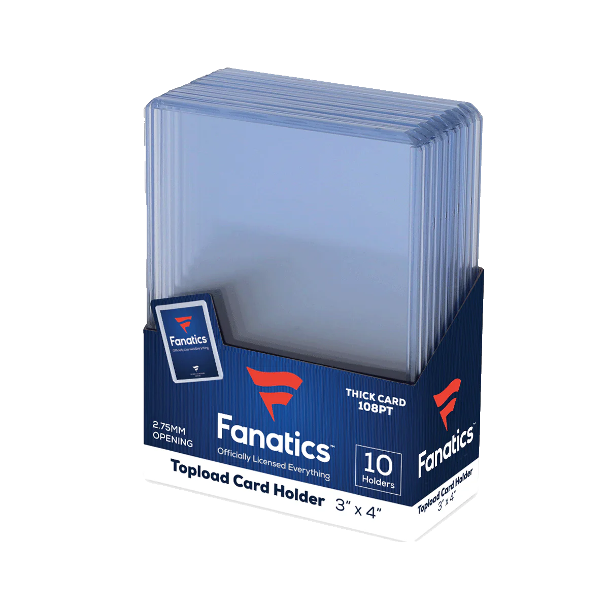Fanatics 3x4 108pt. Thick Toploaders 10-Count Pack