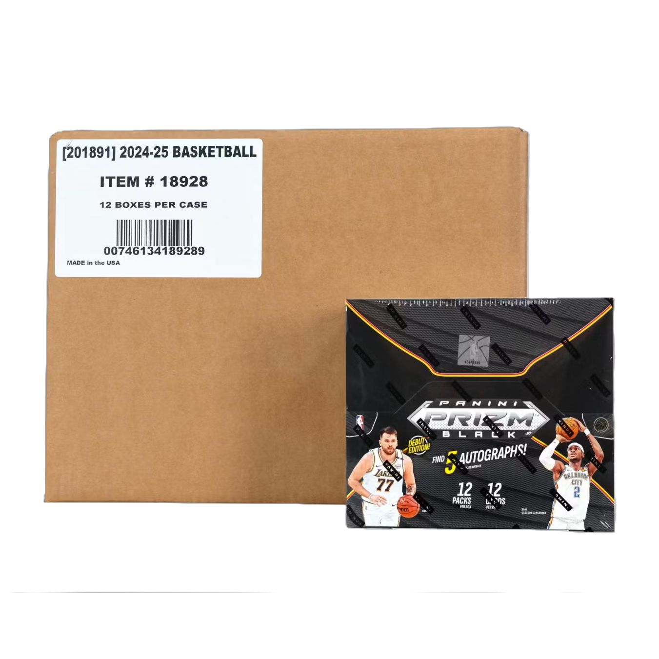 2024/25 Panini Prizm Black Basketball Hobby 12-Box Case