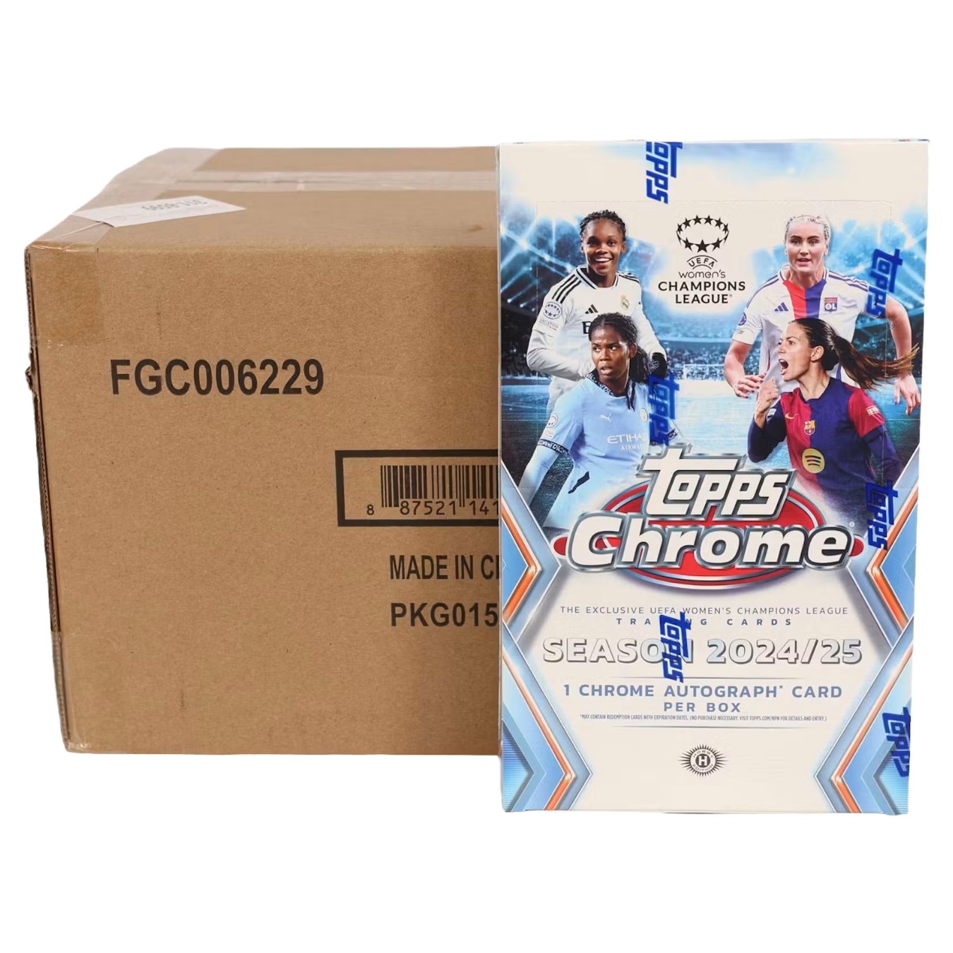 2024/25 Topps Chrome UEFA Women's Champions League Soccer Hobby 12-Box Case