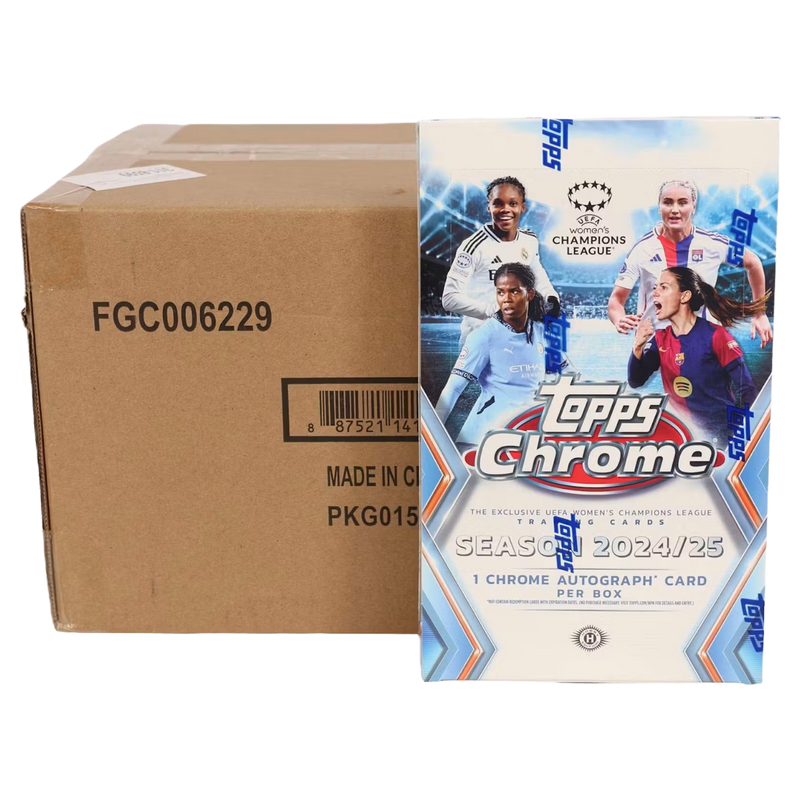 2024/25 Topps Chrome UEFA Women's Champions League Soccer Hobby 12-Box Case-1