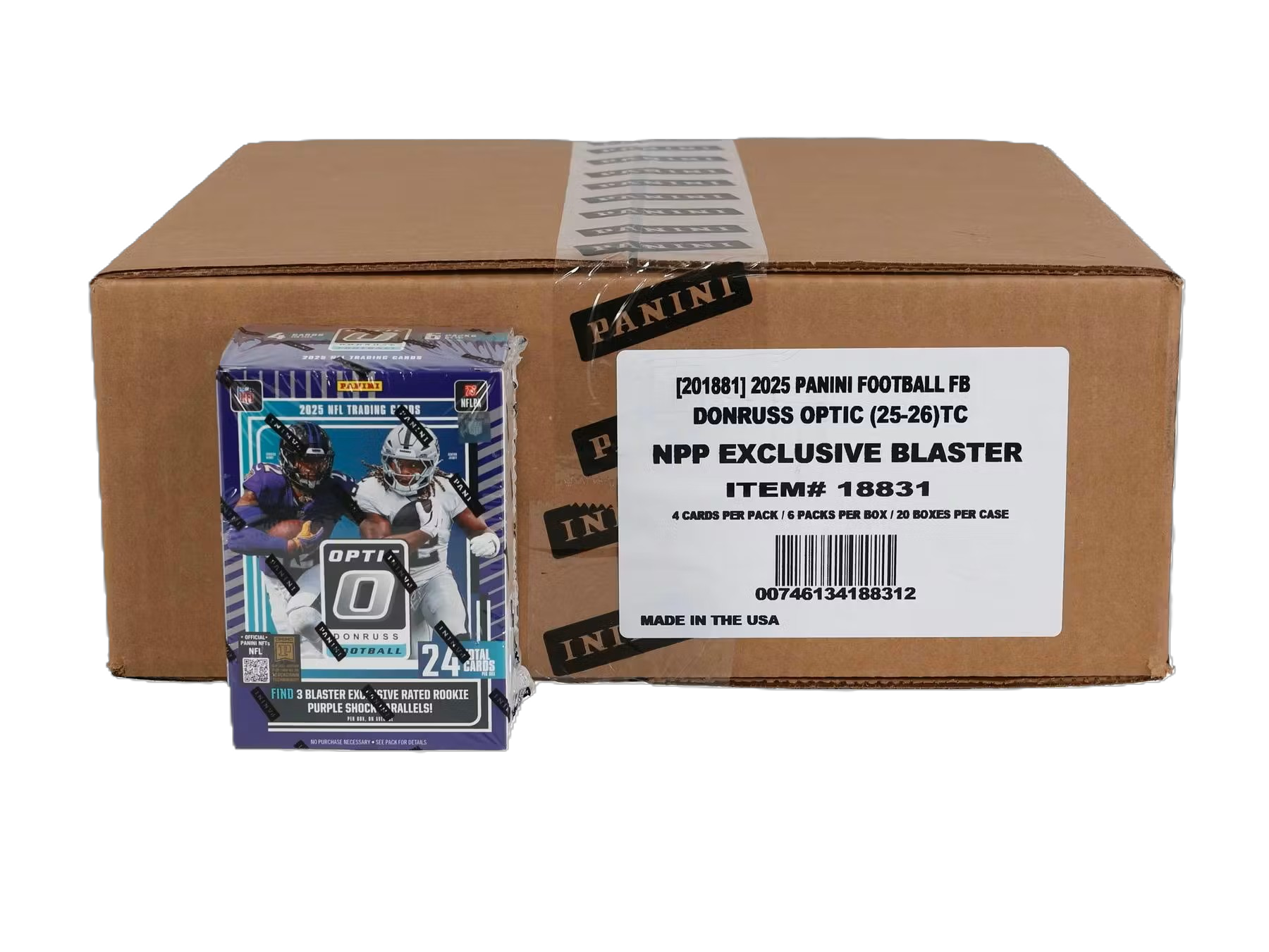 2025 Panini Donruss Optic Football Blaster 20-Box Case