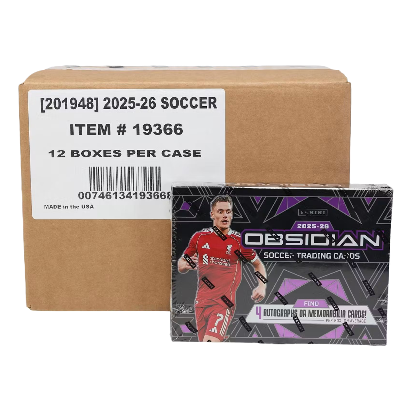 2025/26 Panini Obsidian Soccer Hobby 12-Box Case