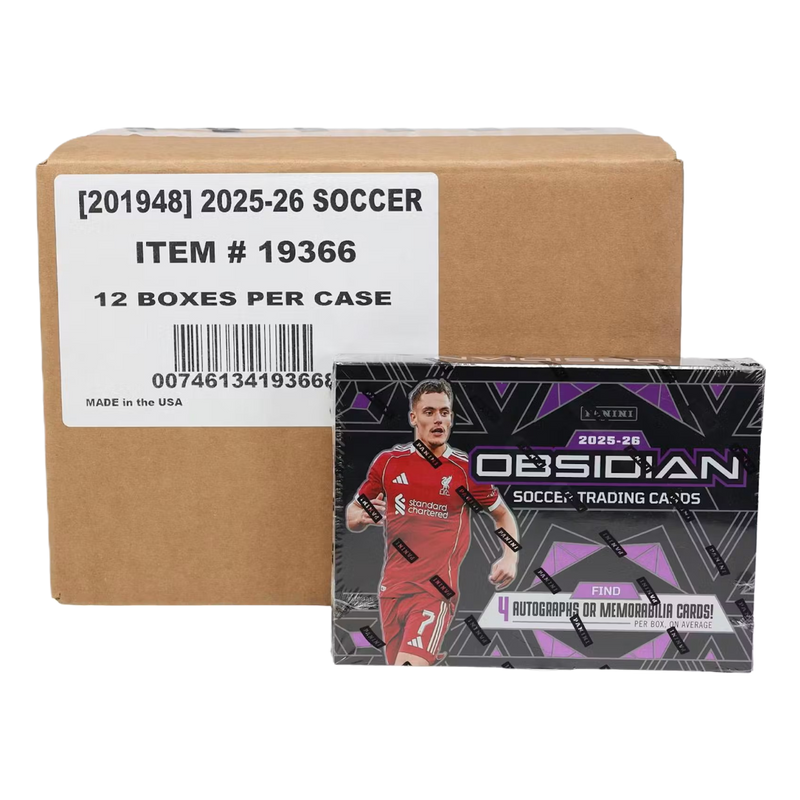 2025/26 Panini Obsidian Soccer Hobby 12-Box Case-1