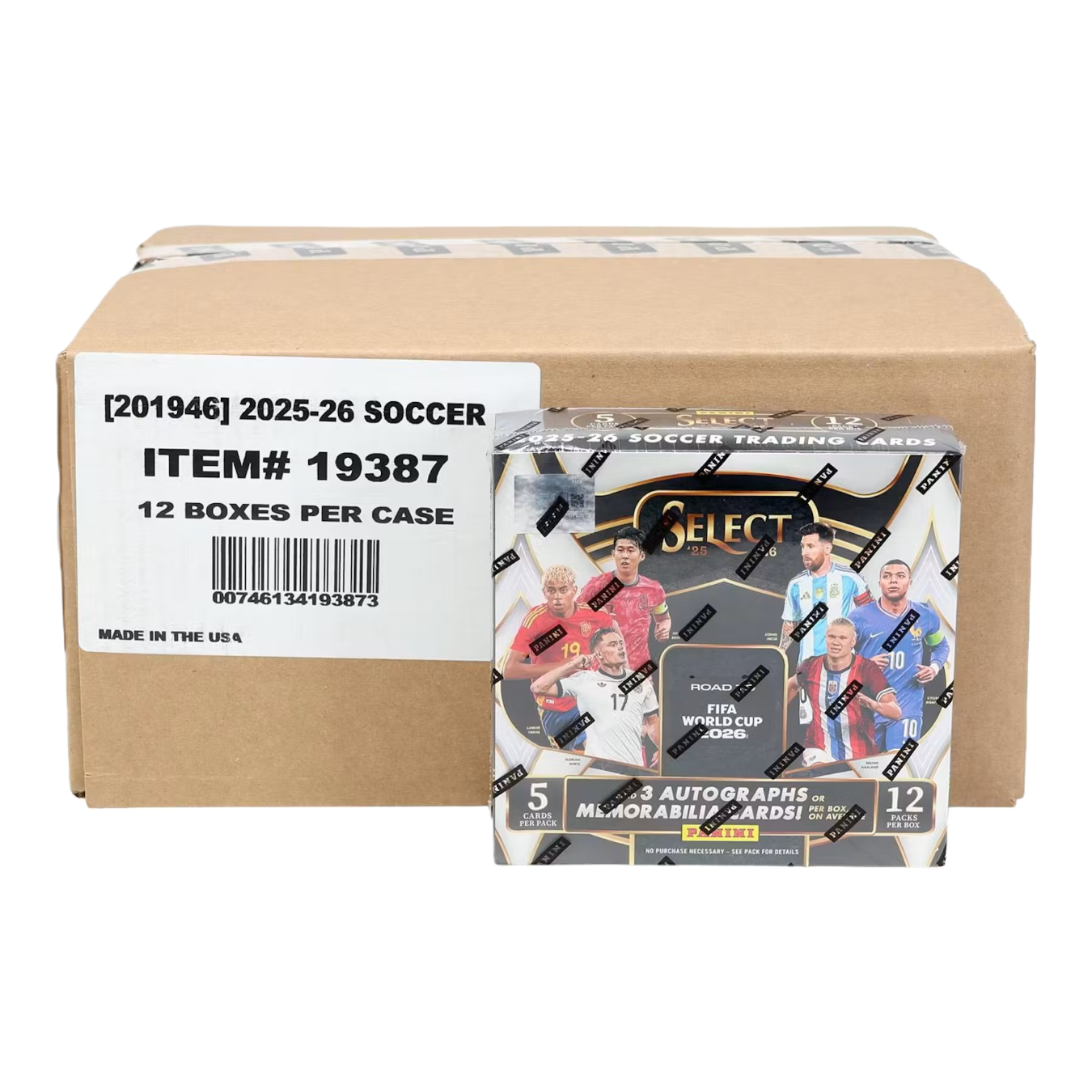 2025/26 Panini Select Road to FIFA World Cup Soccer Hobby 12-Box Case-1