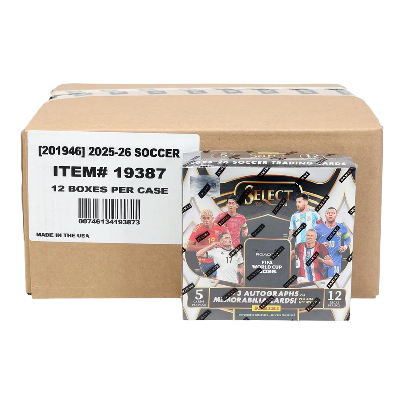 2025/26 Panini Select Road to FIFA World Cup Soccer Hobby 12-Box Case-1
