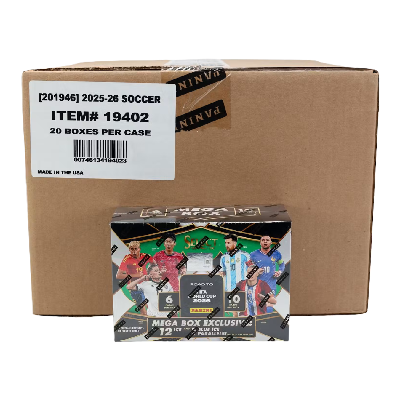 2025/26 Panini Select Road to FIFA World Cup Soccer Hobby Mega 20-Box Case