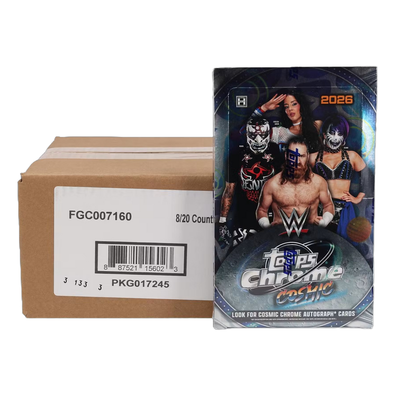 2026 Topps Cosmic Chrome WWE Wrestling Hobby 8-Box Case-1
