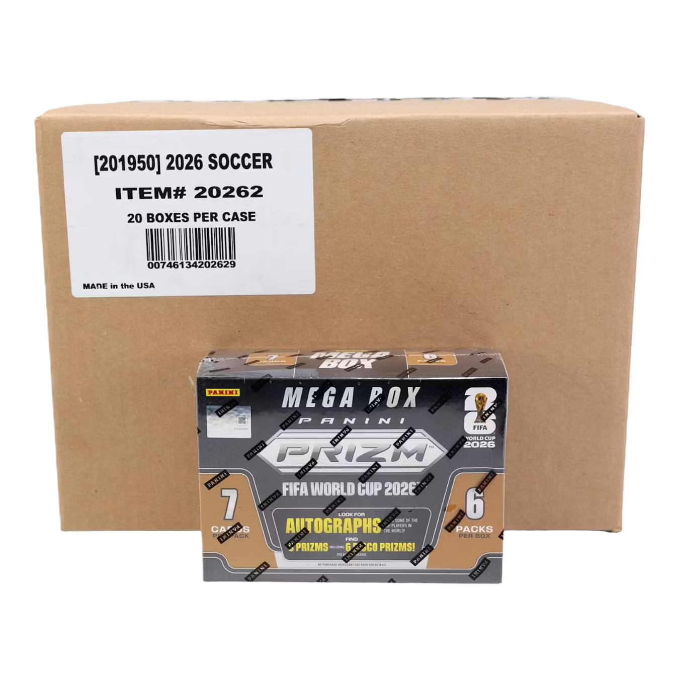 2026 Panini Prizm FIFA World Cup Soccer Hobby Mega 20-Box Case