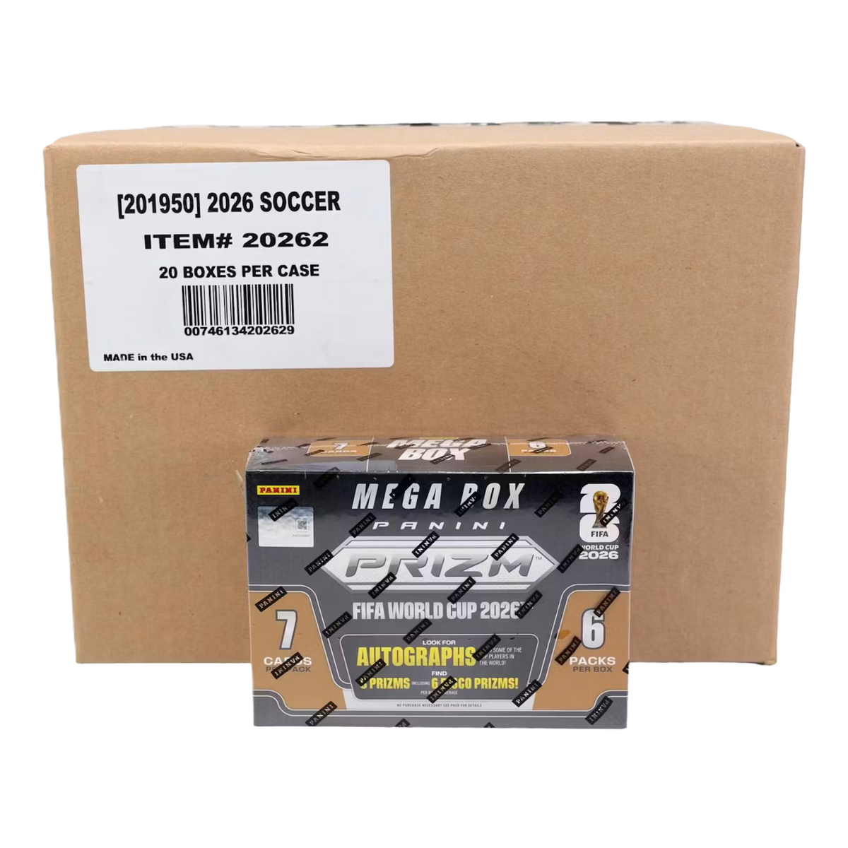 2026 Panini Prizm FIFA World Cup Soccer Hobby Mega 20-Box Case-1