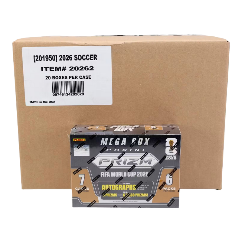 2026 Panini Prizm FIFA World Cup Soccer Hobby Mega 20-Box Case-1