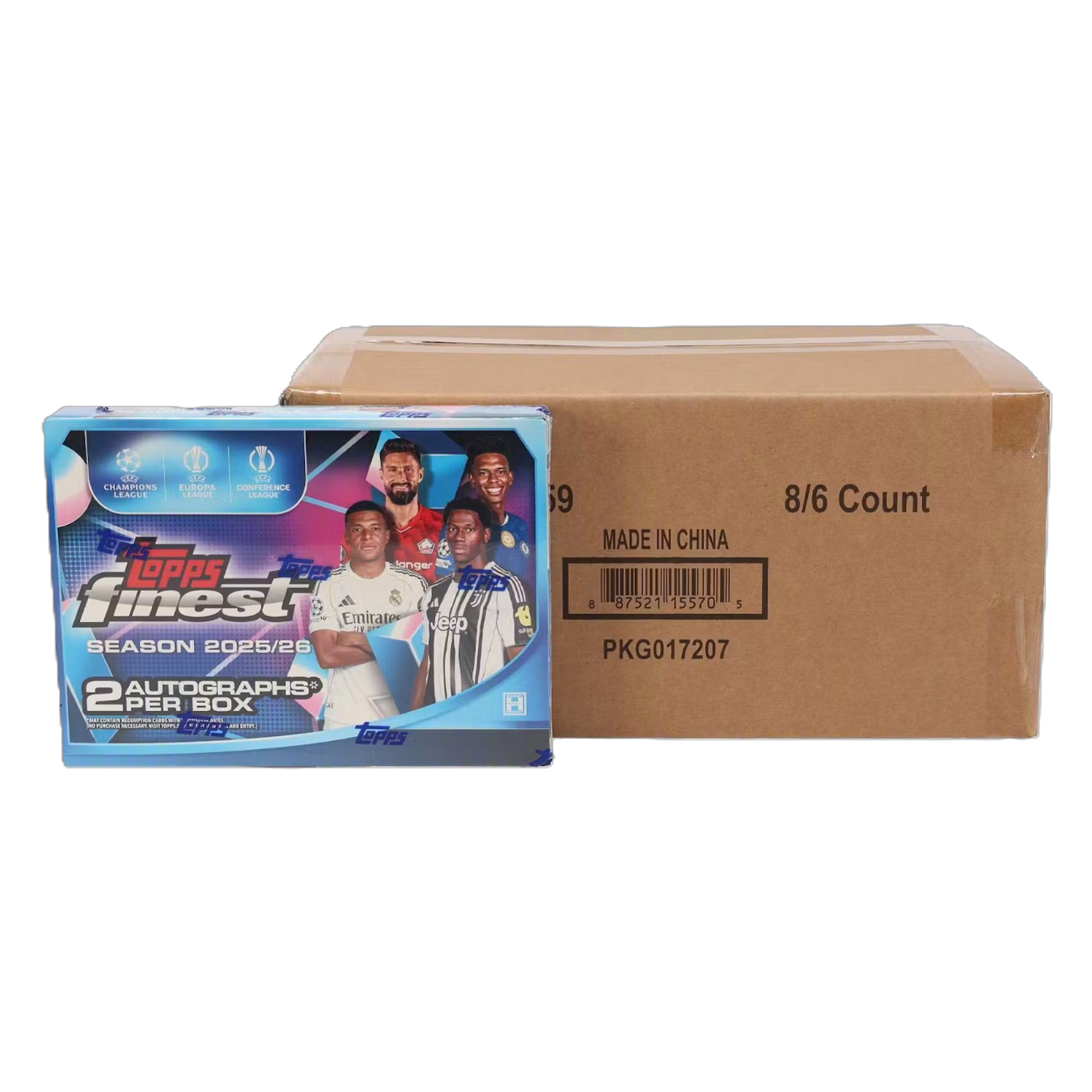 2025/26 Topps UEFA Club Competitions Finest Soccer Hobby 8-Box Case-1