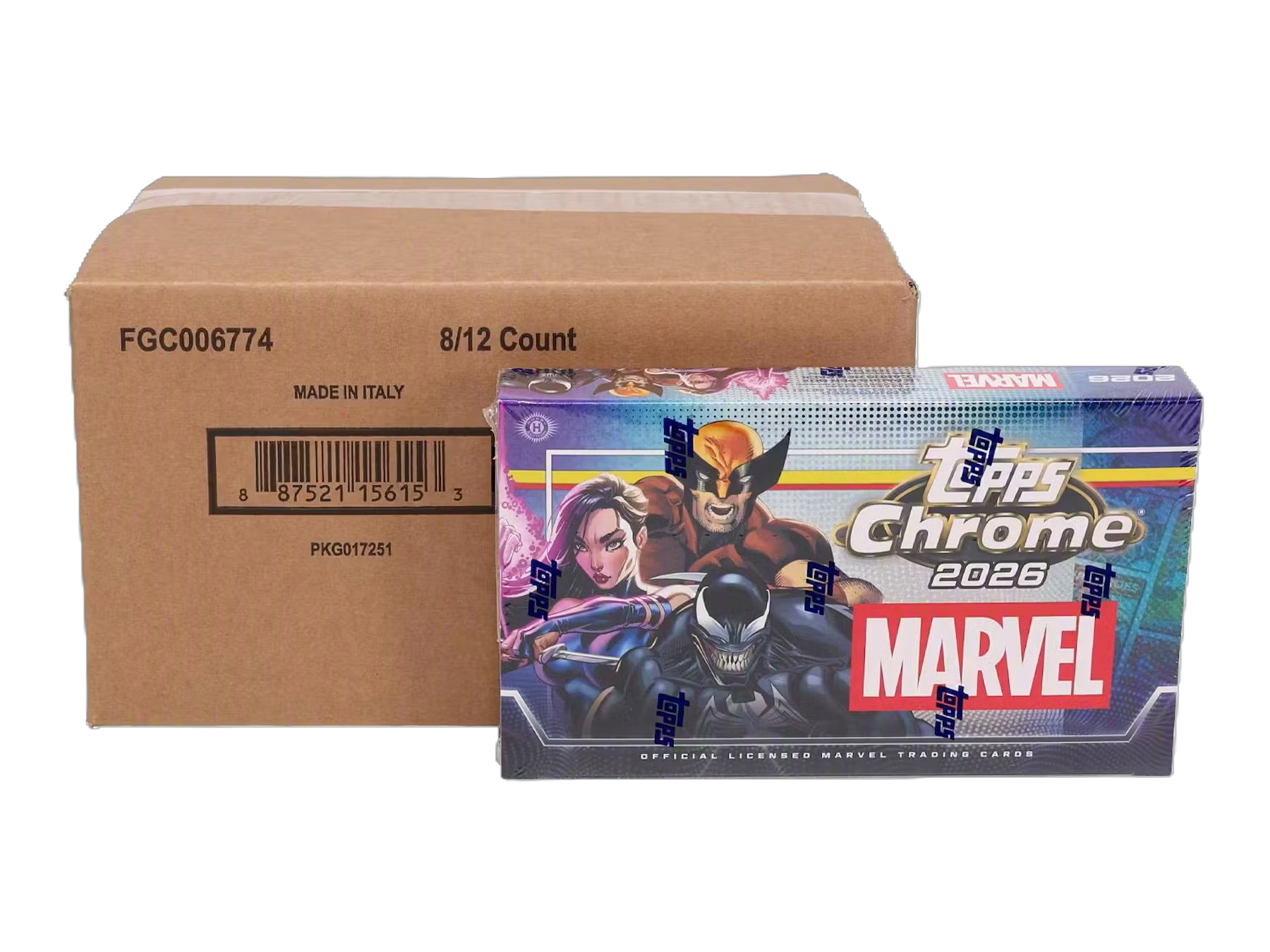 2026 Topps Chrome Marvel Comics Hobby 8-Box Case-1