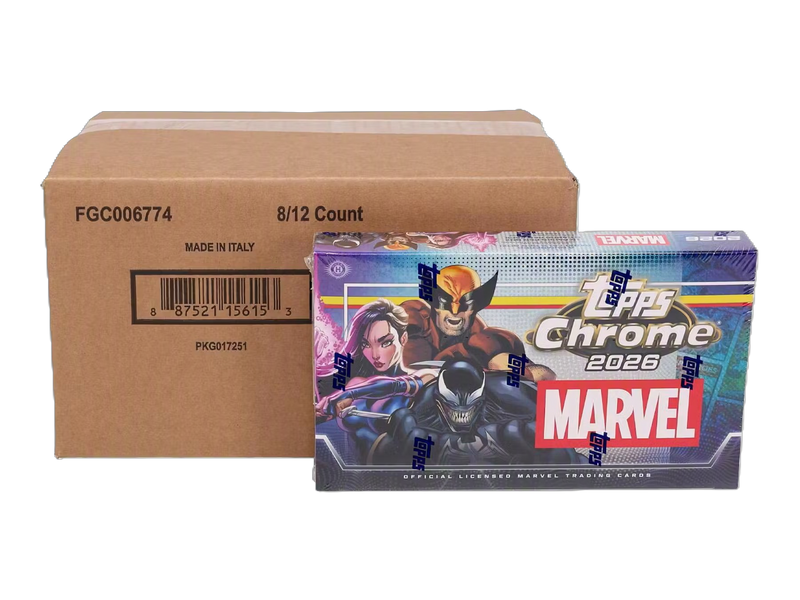 2026 Topps Chrome Marvel Comics Hobby 8-Box Case-1