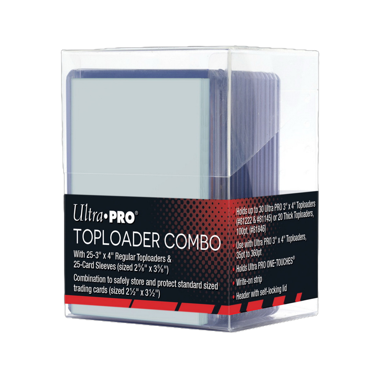 Ultra Pro 3" x 4" Clear Toploader Combo (25-Count)