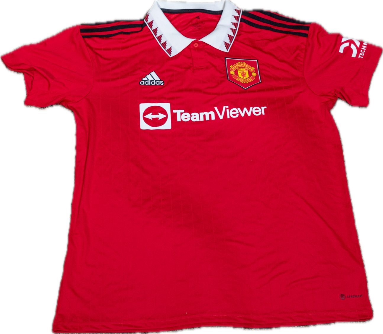 David Beckham Autographed #7 Manchester United 2022-23 Replica Home Jersey